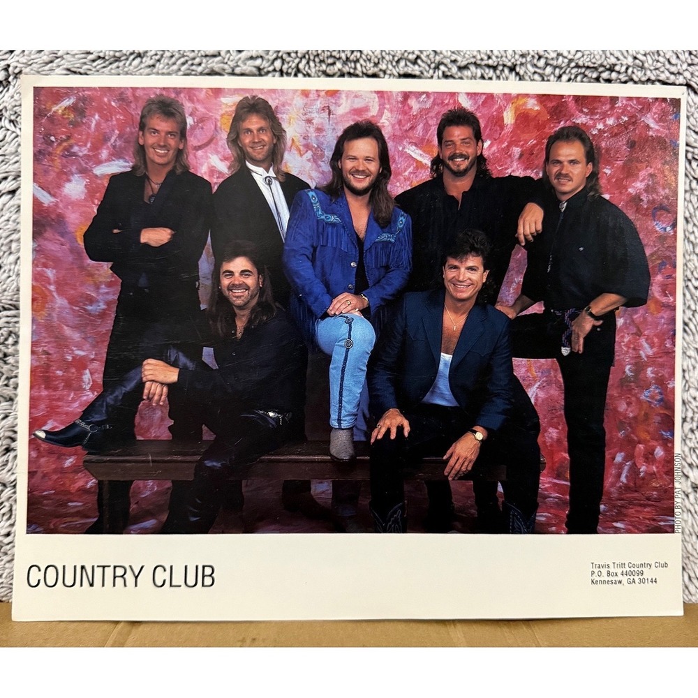Vintage Travis‎ Tritt Country Club Promotional 8x10 Photo 80s 90s Music Band